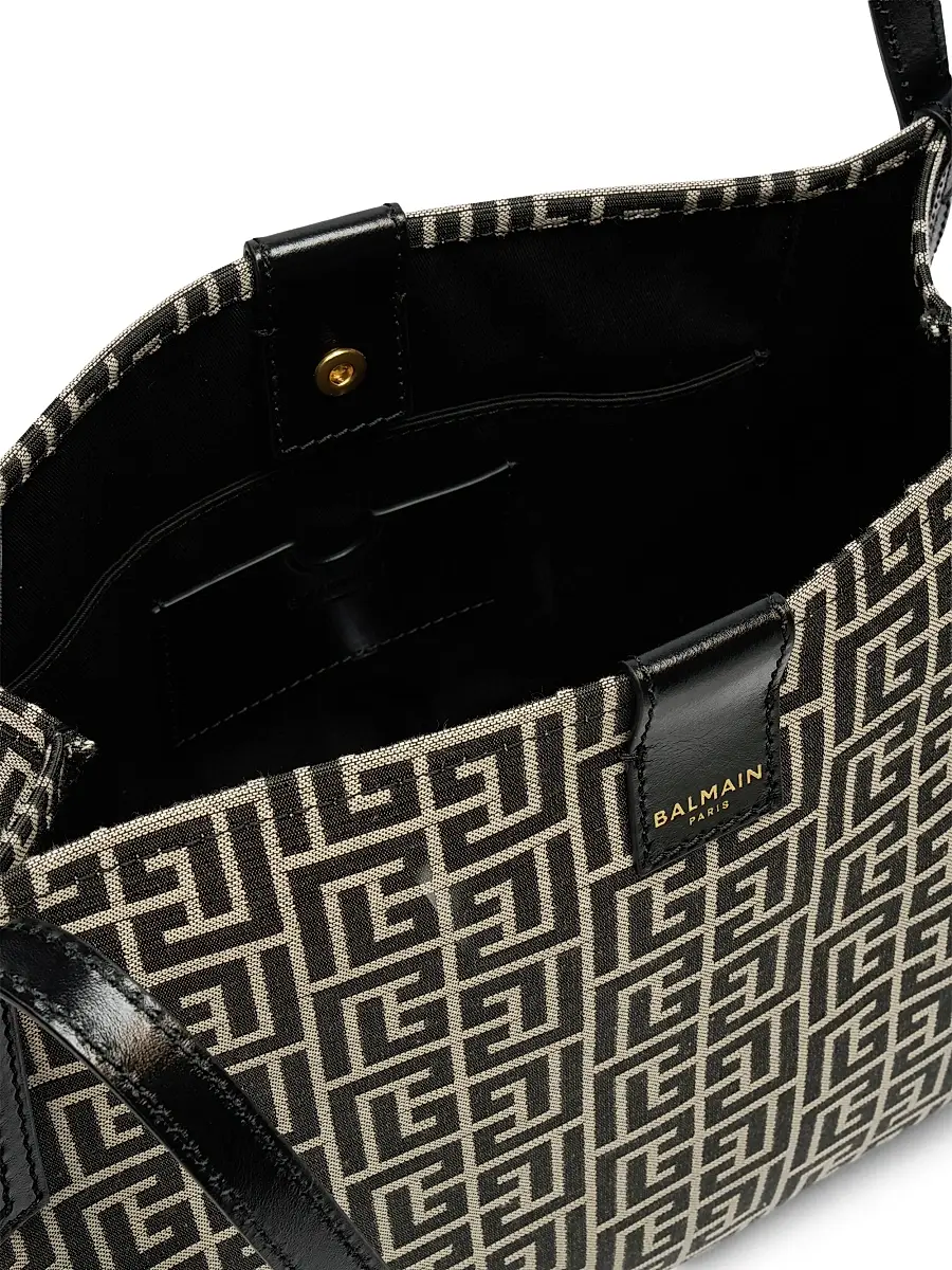 Balmain Women's Release Shopper Tote Bag - Ivoire Noir | Thumbnail 6