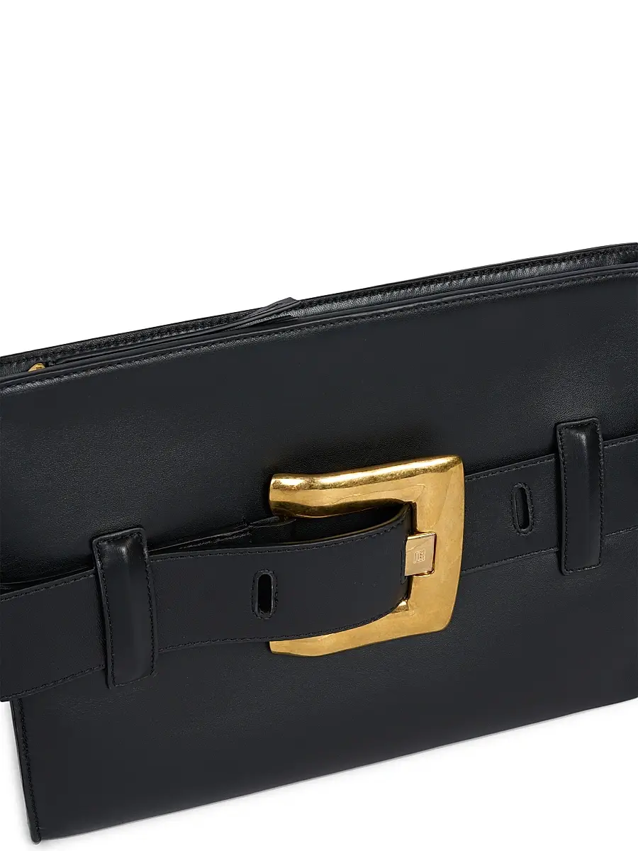 Balmain Women's Anthem Leather Zip Pouch - Noir | Thumbnail 5 Balmain Women's Anthem Leather Zip Pouch - Noir | Thumbnail 5