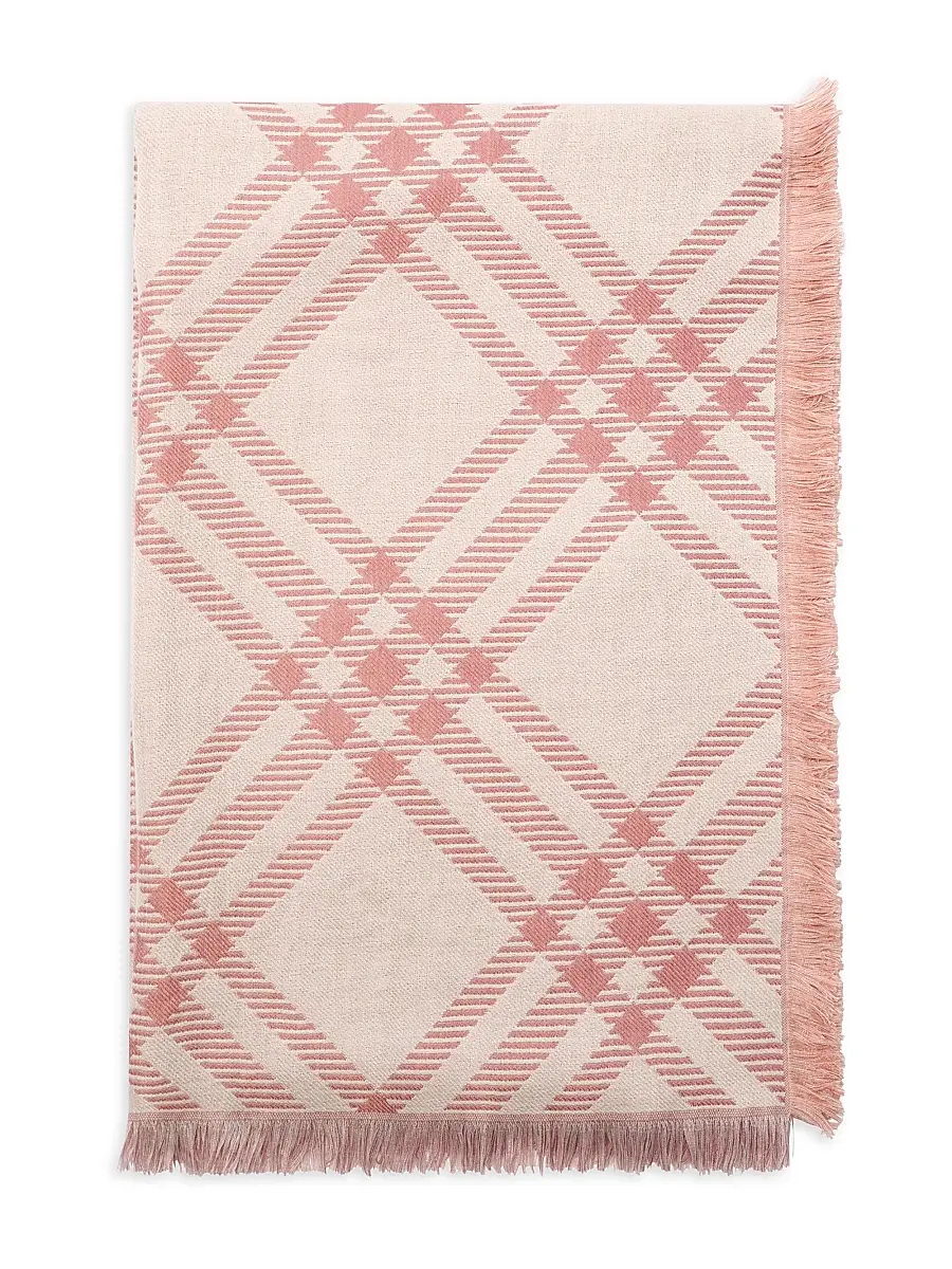 Burberry Women's Check Wool-Silk Scarf | Thumbnail 2 Burberry Women's Check Wool-Silk Scarf | Thumbnail 2