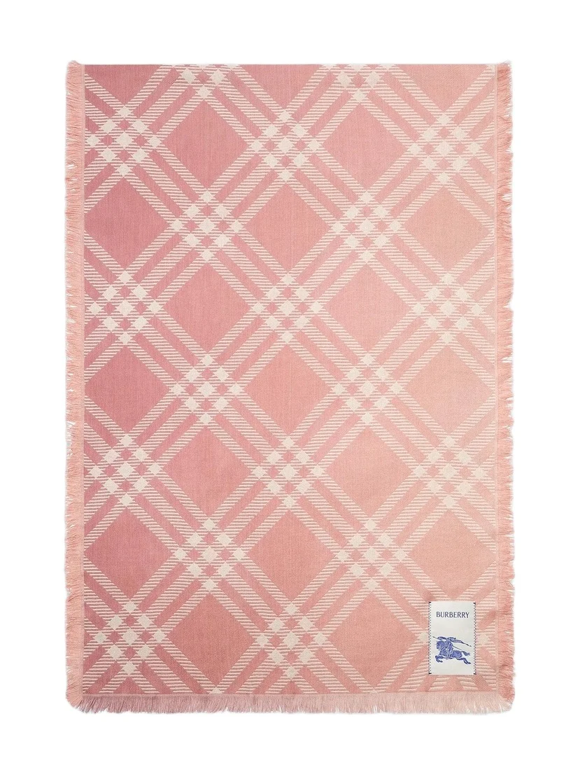 Women's Check Wool-Silk Scarf