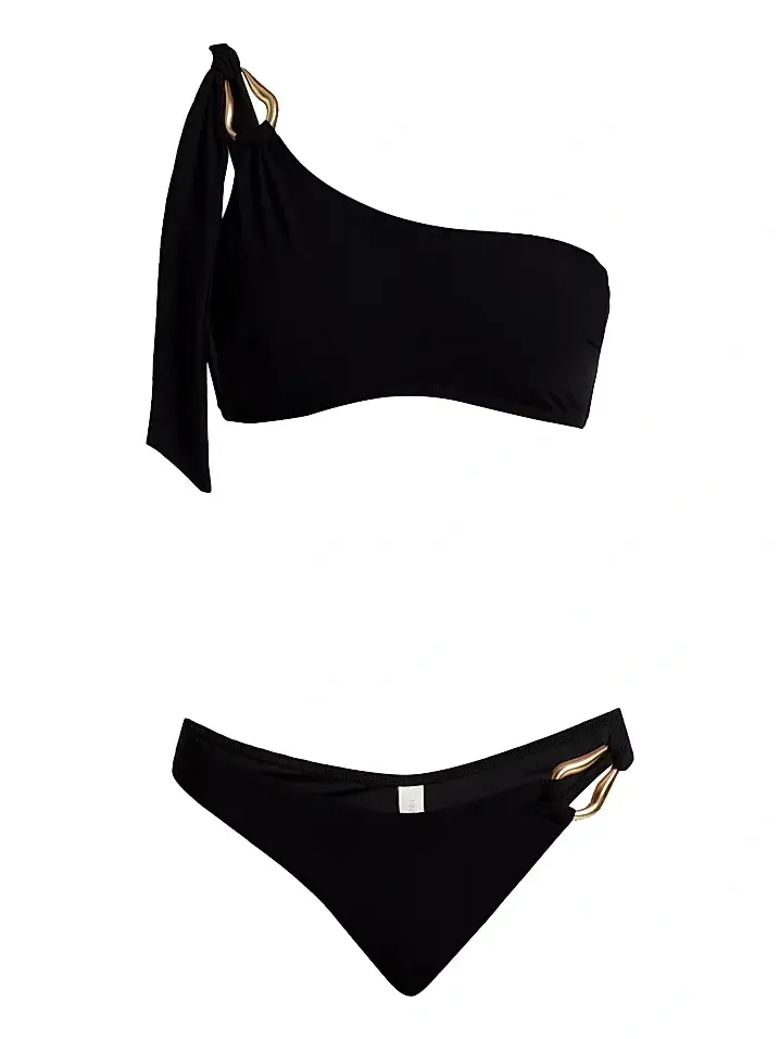 Zimmermann Women's Roselight Trim Goldtone Hardware Bikini