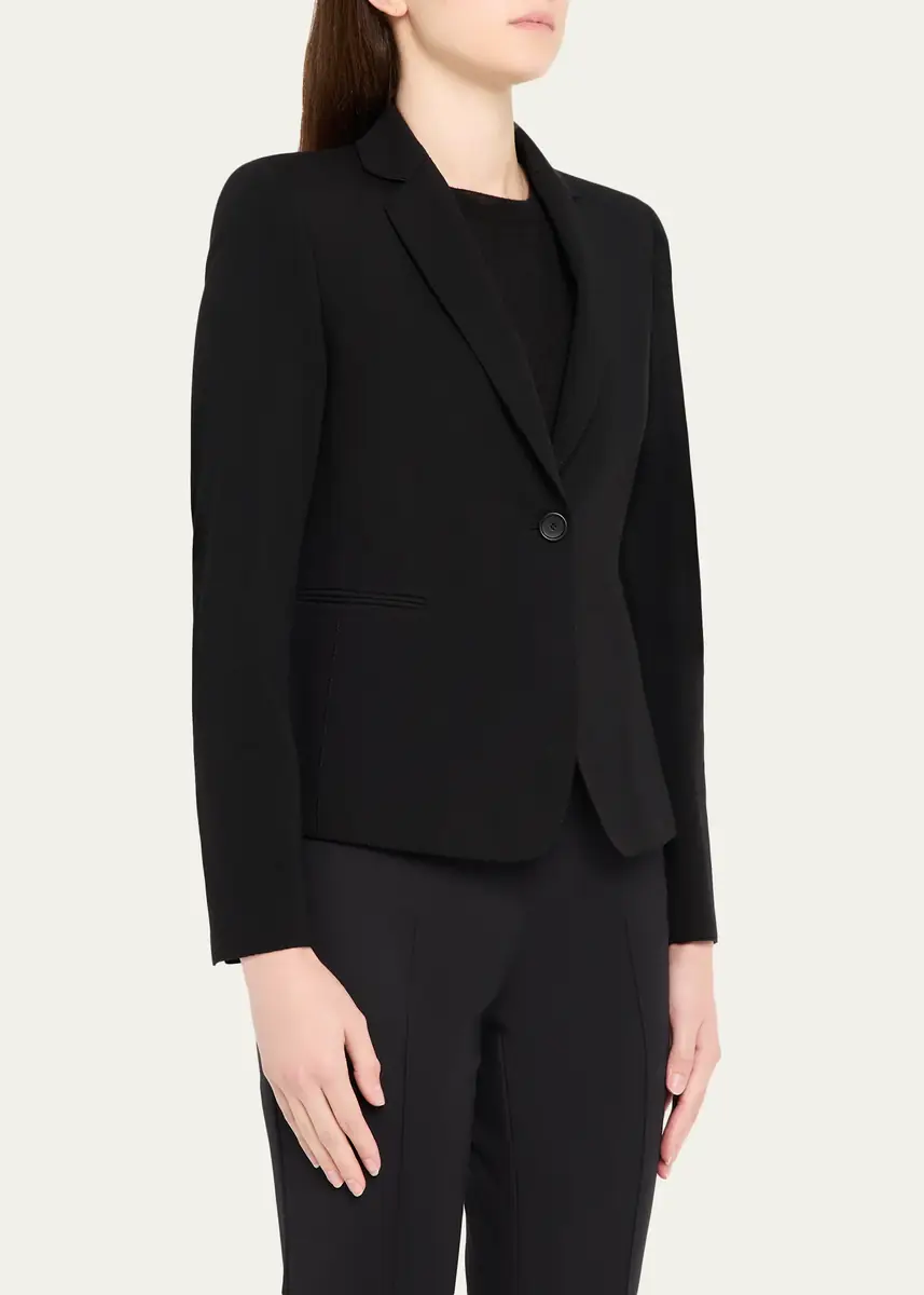 Akris punto Wool Jersey Tailored Blazer Jacket | Thumbnail 4
