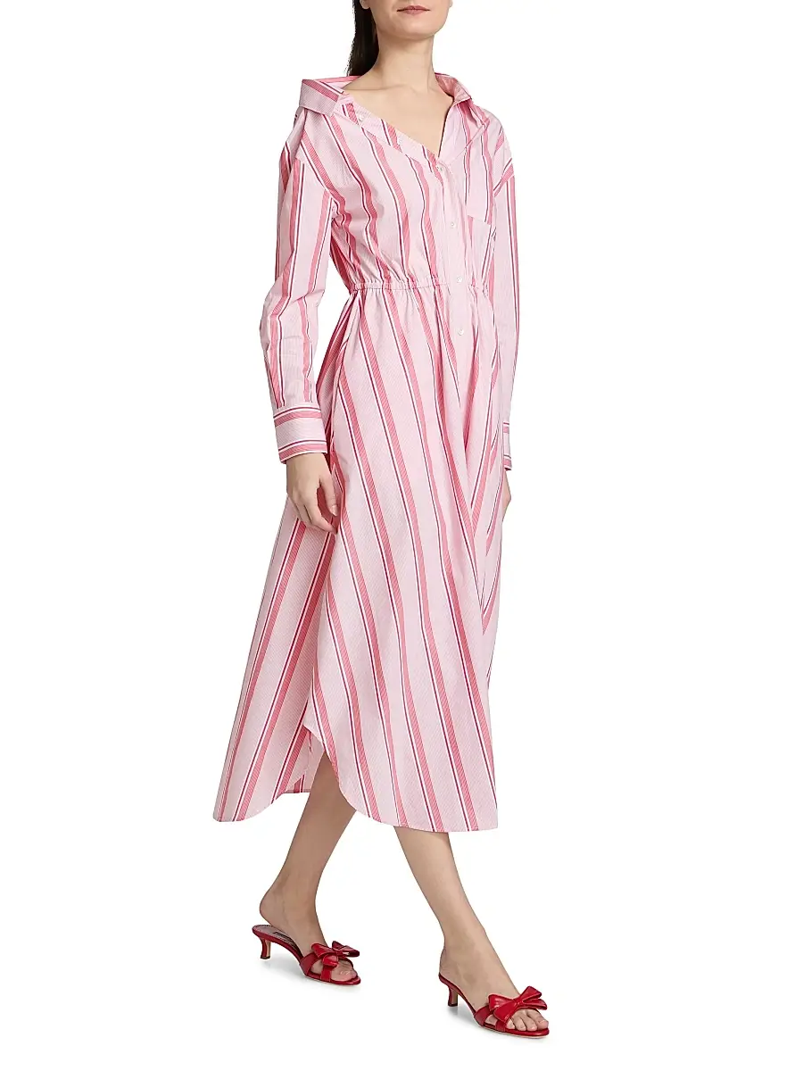 Rosie Assoulin Women's Falling Off The Shoulder Shirtdress | Thumbnail 2