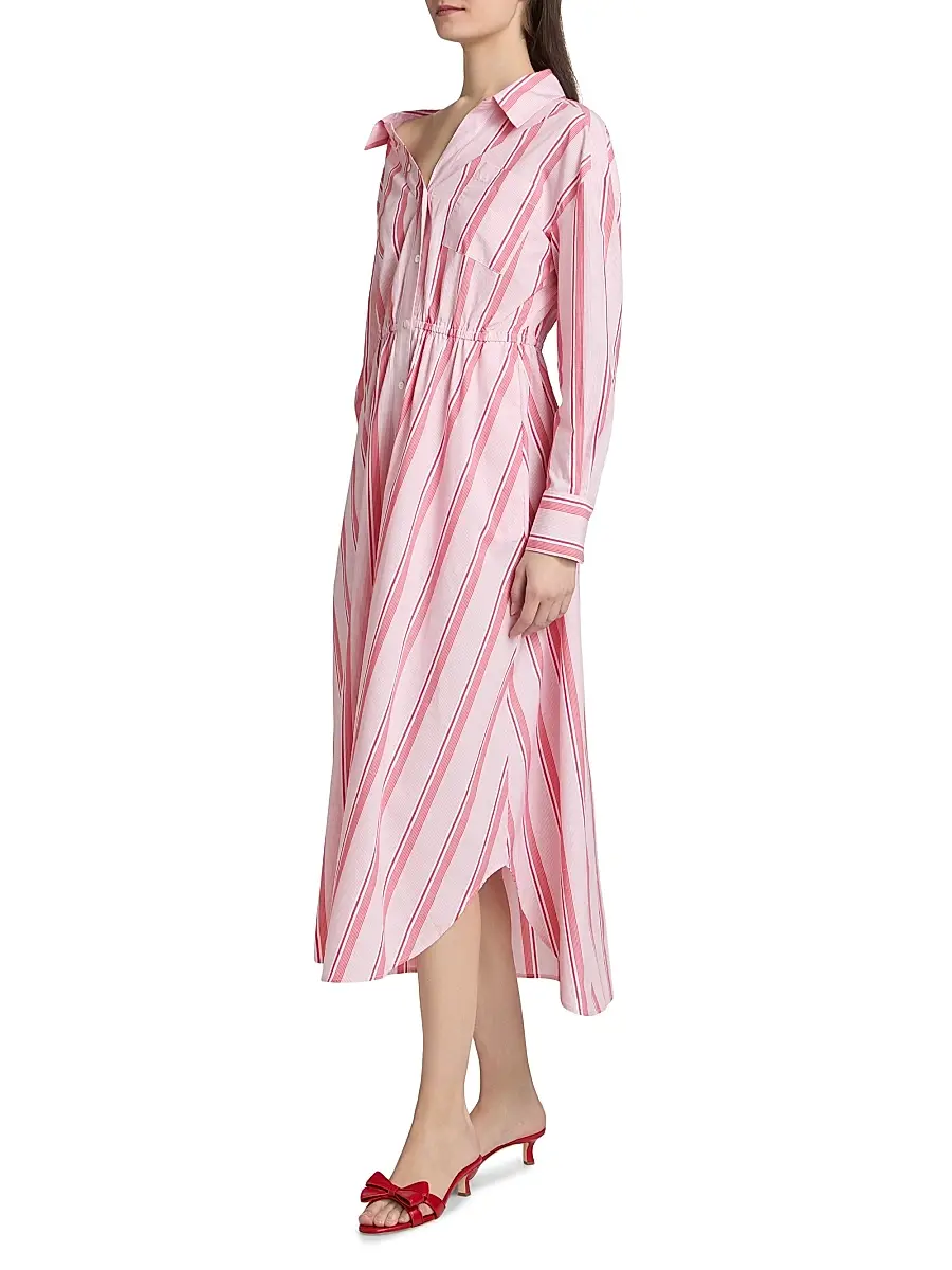 Rosie Assoulin Women's Falling Off The Shoulder Shirtdress | Thumbnail 4