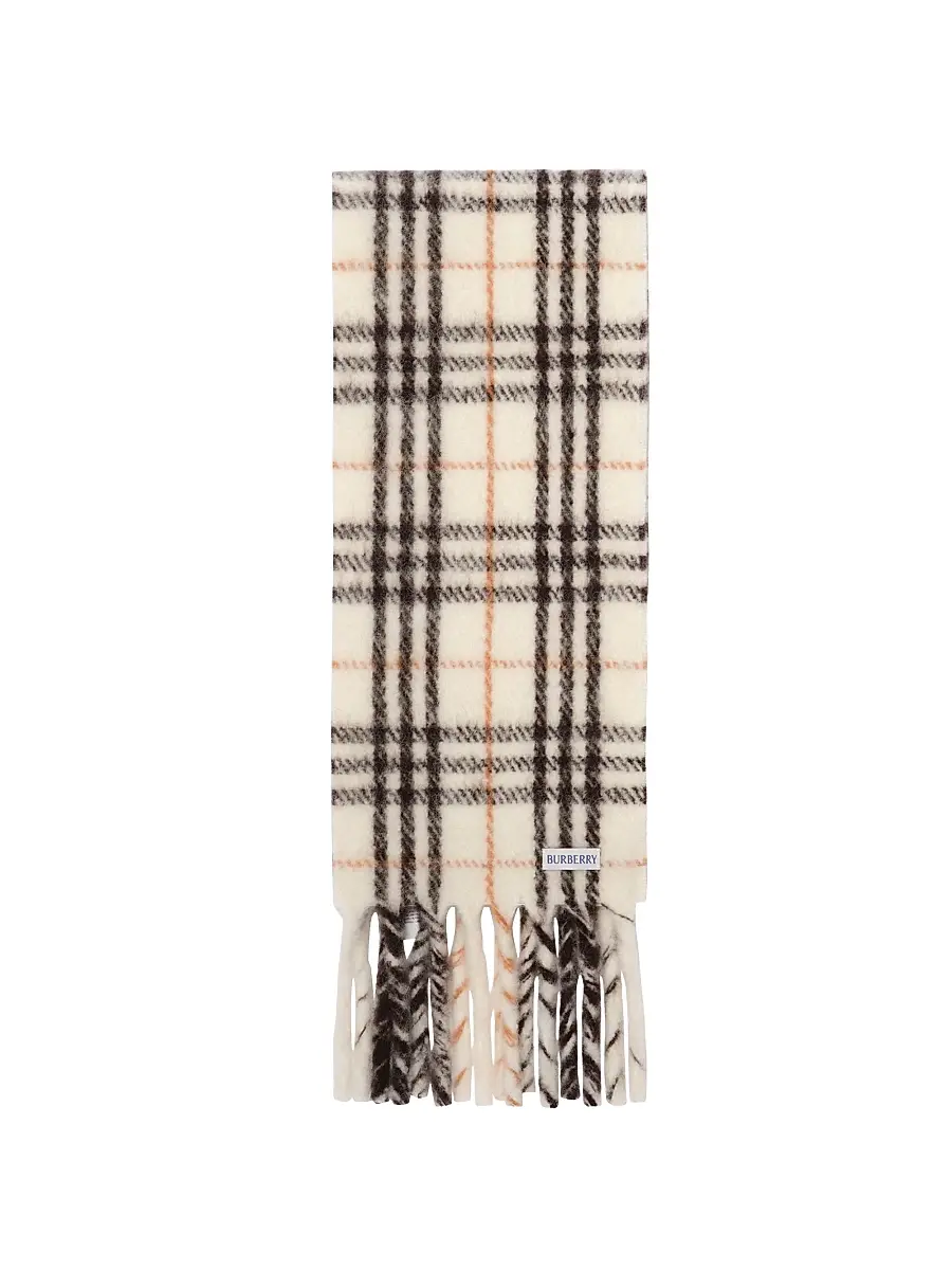 Burberry Men's Check Narrow Alpaca-Wool Scarf | Thumbnail 2