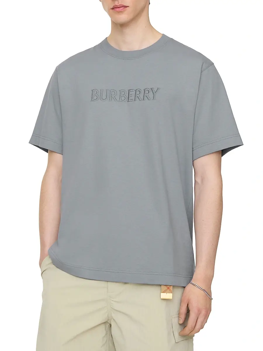Burberry Men's Ryan Logo Cotton T-Shirt | Thumbnail 2 Burberry Men's Ryan Logo Cotton T-Shirt | Thumbnail 2