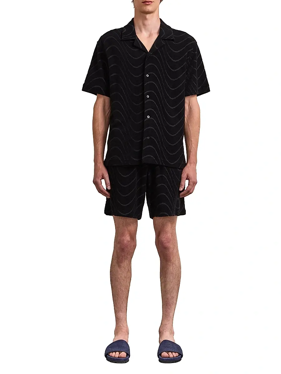Frescobol Carioca Men's Roberto Fibra Terry-Cotton-Blend Camp Shirt | Thumbnail 2 Frescobol Carioca Men's Roberto Fibra Terry-Cotton-Blend Camp Shirt | Thumbnail 2