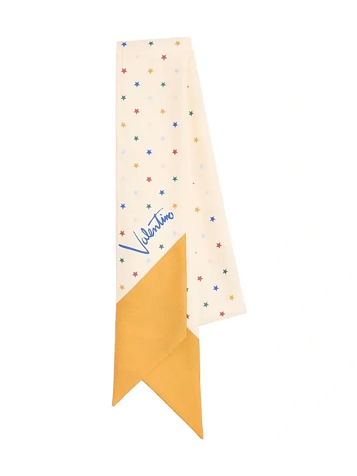 Valentino Women's Starry Silk Bandeau Scarf
