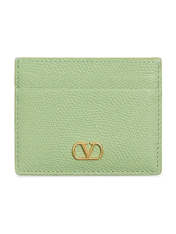 Women's VLogo Signature Grainy Calfskin Card Holder Women's VLogo Signature Grainy Calfskin Card Holder