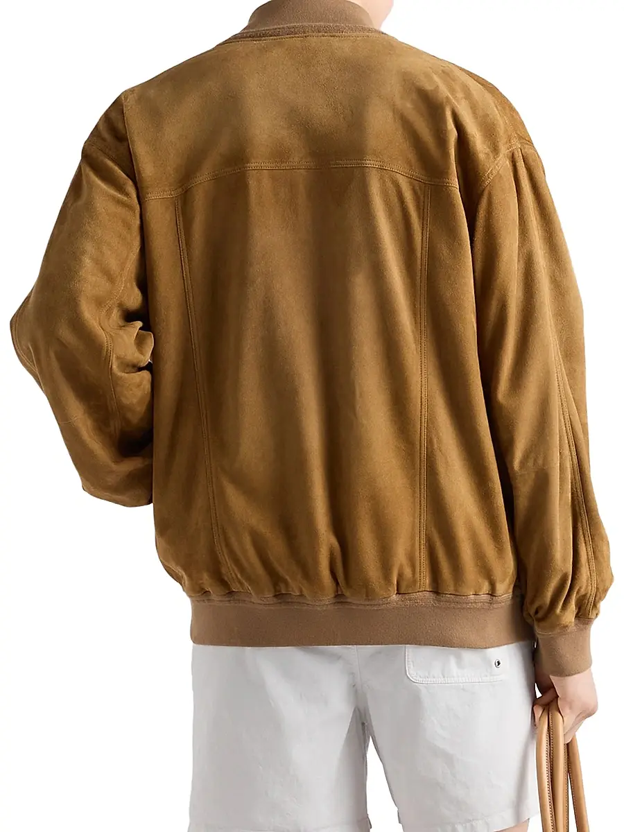 Prada Men's Suede Blouson Jacket | Thumbnail 6 Prada Men's Suede Blouson Jacket | Thumbnail 6