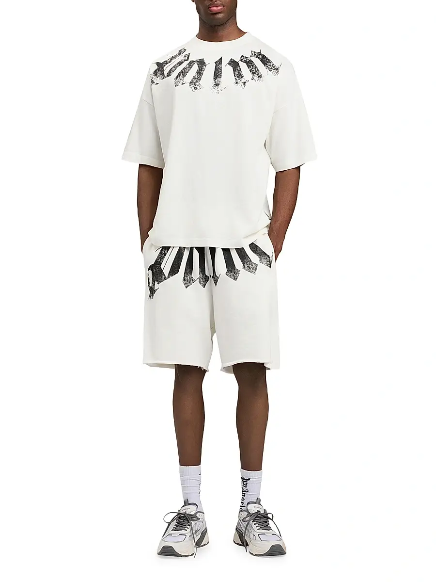 Palm Angels Men's Big Logo Crewneck T-Shirt | Thumbnail 2 Palm Angels Men's Big Logo Crewneck T-Shirt | Thumbnail 2