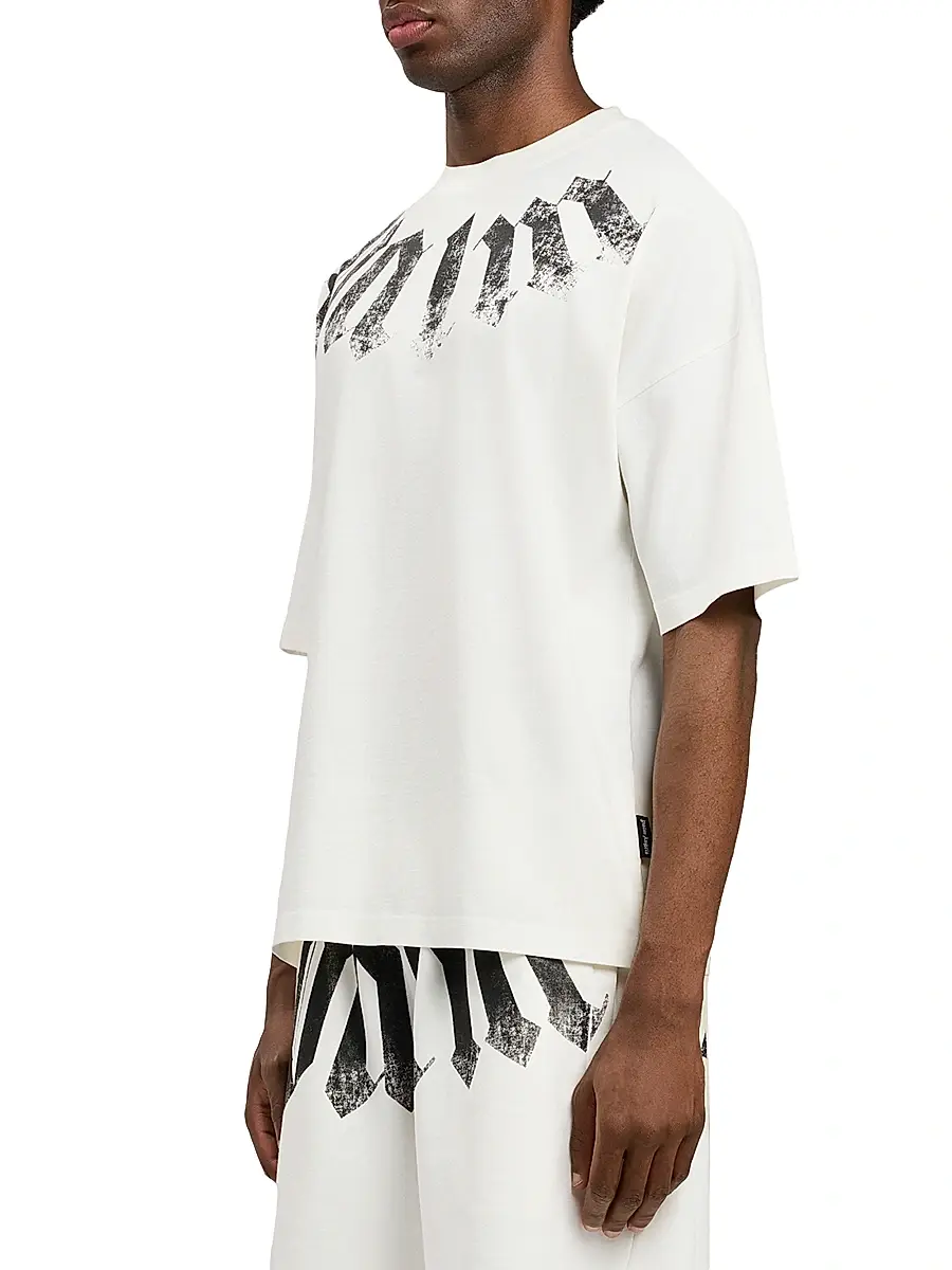 Palm Angels Men's Big Logo Crewneck T-Shirt | Thumbnail 3 Palm Angels Men's Big Logo Crewneck T-Shirt | Thumbnail 3