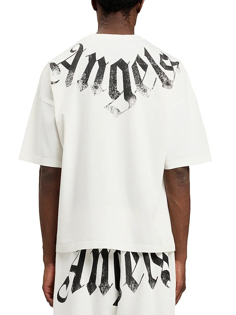 Palm Angels Men's Big Logo Crewneck T-Shirt | Thumbnail 4 Palm Angels Men's Big Logo Crewneck T-Shirt | Thumbnail 4