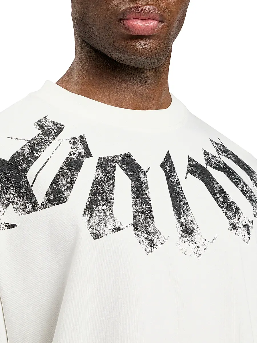 Palm Angels Men's Big Logo Crewneck T-Shirt | Thumbnail 5 Palm Angels Men's Big Logo Crewneck T-Shirt | Thumbnail 5