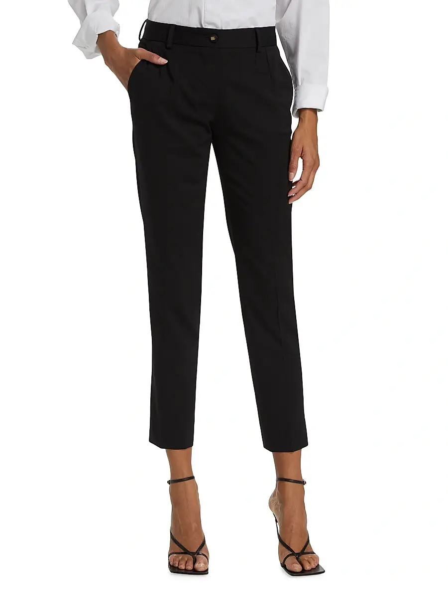 Dolce & Gabbana Women's Kate Stretch Wool Slim-Fit Pants | Thumbnail 3 Dolce & Gabbana Women's Kate Stretch Wool Slim-Fit Pants | Thumbnail 3