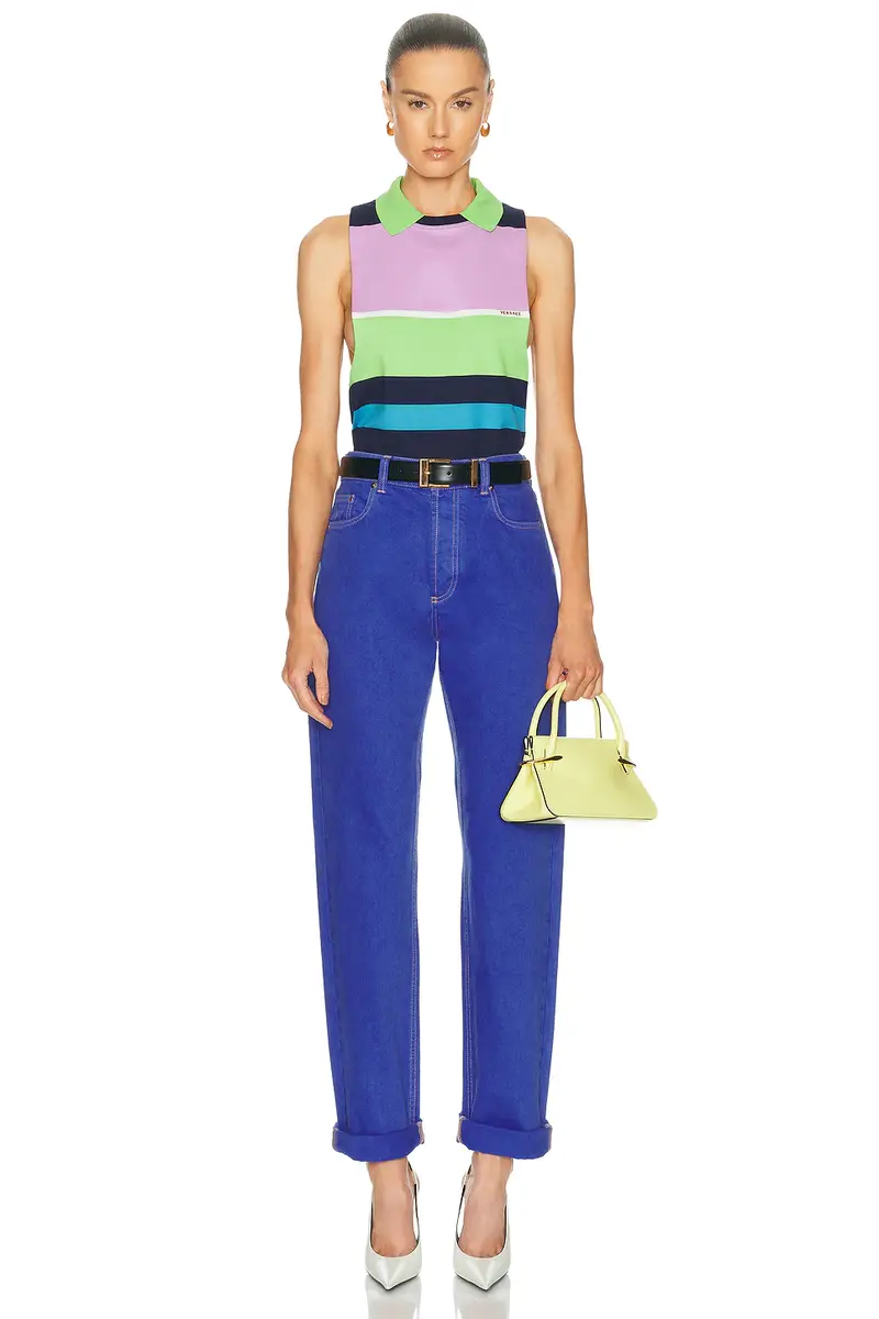 Versace Sleeveless Polo Top | Thumbnail 4