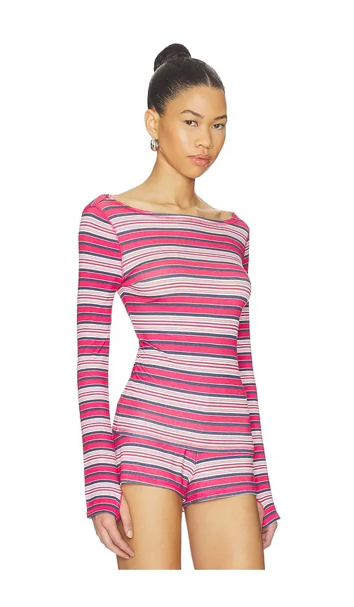 Frankies Bikinis X JENNIE Sophie Lightweight Jersey Long Sleeve Top | Thumbnail 2 Frankies Bikinis X JENNIE Sophie Lightweight Jersey Long Sleeve Top | Thumbnail 2