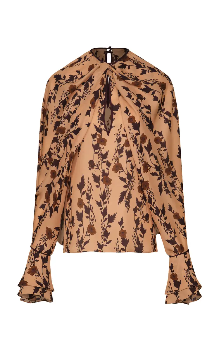 Johanna Ortiz Untamed Bloom Draped Silk Top | Thumbnail 3 Johanna Ortiz Untamed Bloom Draped Silk Top | Thumbnail 3