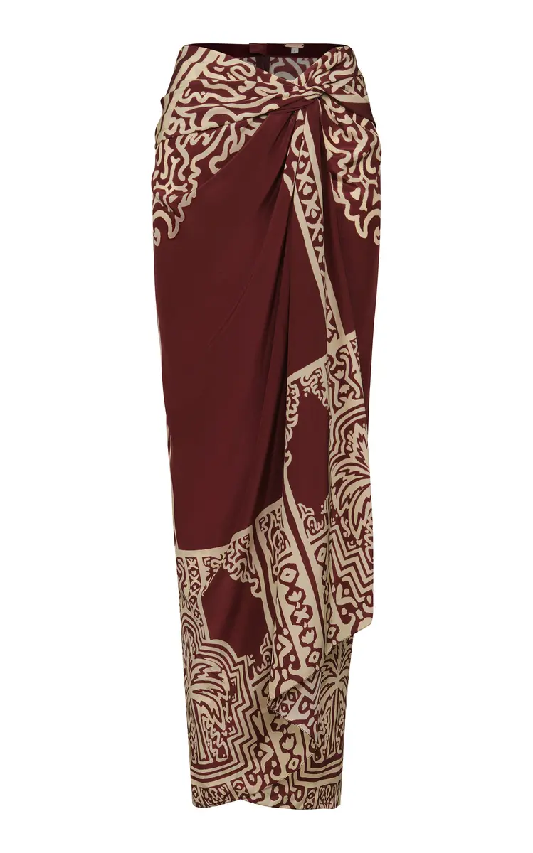 Johanna Ortiz Geometry of the Saddle Draped Silk Maxi Skirt | Thumbnail 2 Johanna Ortiz Geometry of the Saddle Draped Silk Maxi Skirt | Thumbnail 2