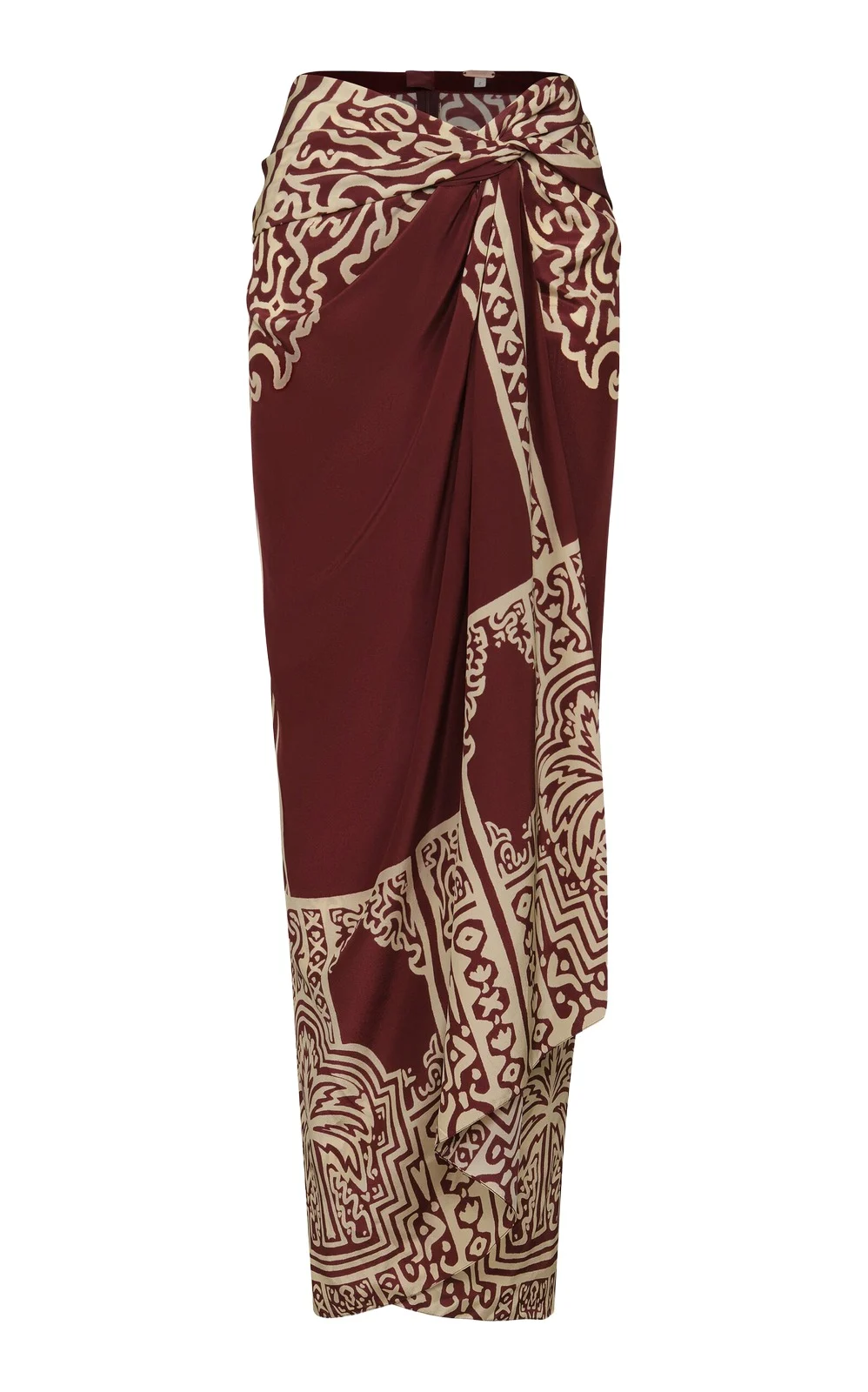 Geometry of the Saddle Draped Silk Maxi Skirt Geometry of the Saddle Draped Silk Maxi Skirt