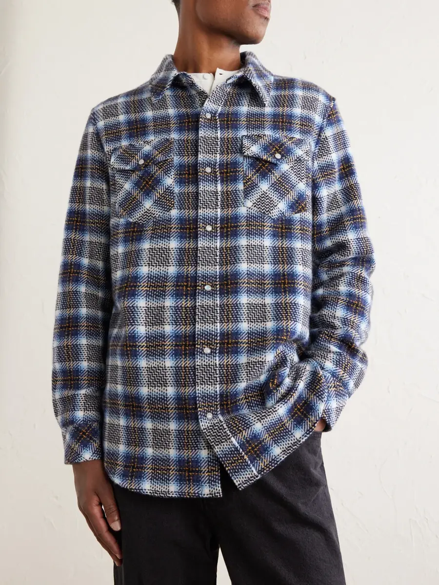 God’s True Cashmere Lightning Checked Cashmere Shirt - Men | Thumbnail 3