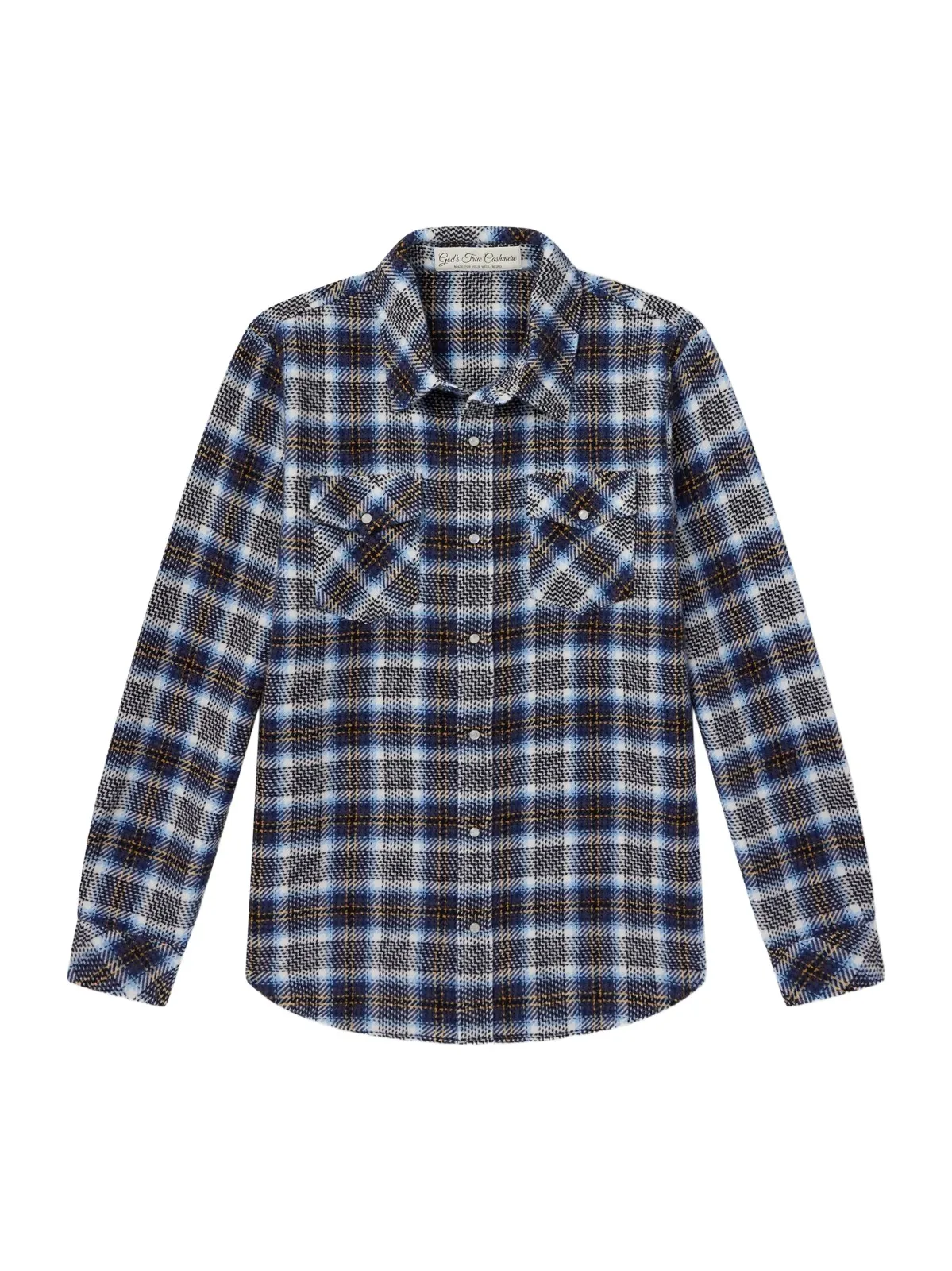 Lightning Checked Cashmere Shirt - Men Lightning Checked Cashmere Shirt - Men