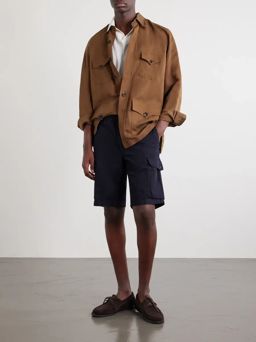 Slowear Incotex Straight-Leg Cotton and Linen-Blend Shorts - Men | Thumbnail 2 Slowear Incotex Straight-Leg Cotton and Linen-Blend Shorts - Men | Thumbnail 2