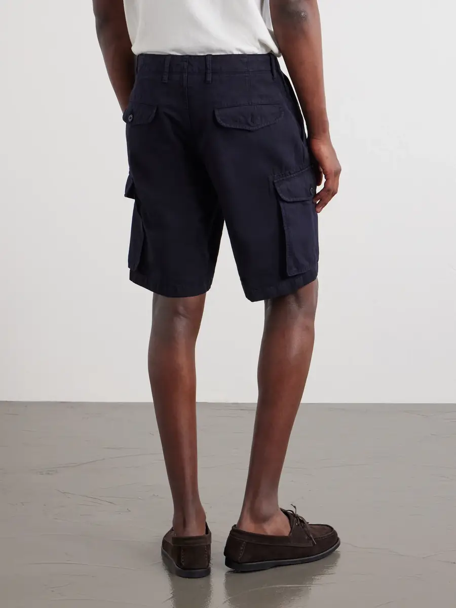 Slowear Incotex Straight-Leg Cotton and Linen-Blend Shorts - Men | Thumbnail 4 Slowear Incotex Straight-Leg Cotton and Linen-Blend Shorts - Men | Thumbnail 4