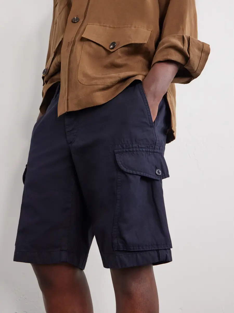 Slowear Incotex Straight-Leg Cotton and Linen-Blend Shorts - Men | Thumbnail 5 Slowear Incotex Straight-Leg Cotton and Linen-Blend Shorts - Men | Thumbnail 5