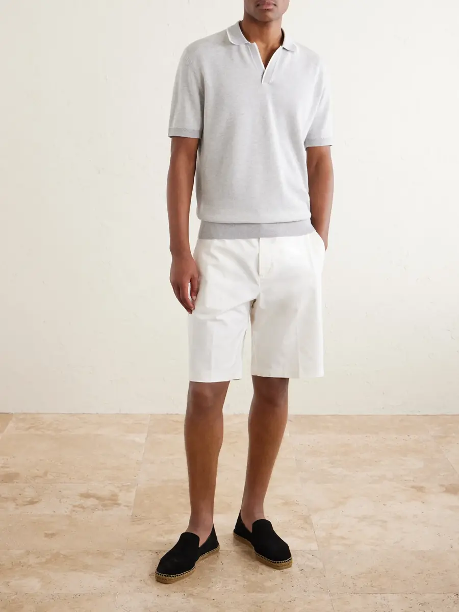 Orlebar Brown Horton Cotton and Wool-Blend Polo Shirt - Men | Thumbnail 2 Orlebar Brown Horton Cotton and Wool-Blend Polo Shirt - Men | Thumbnail 2