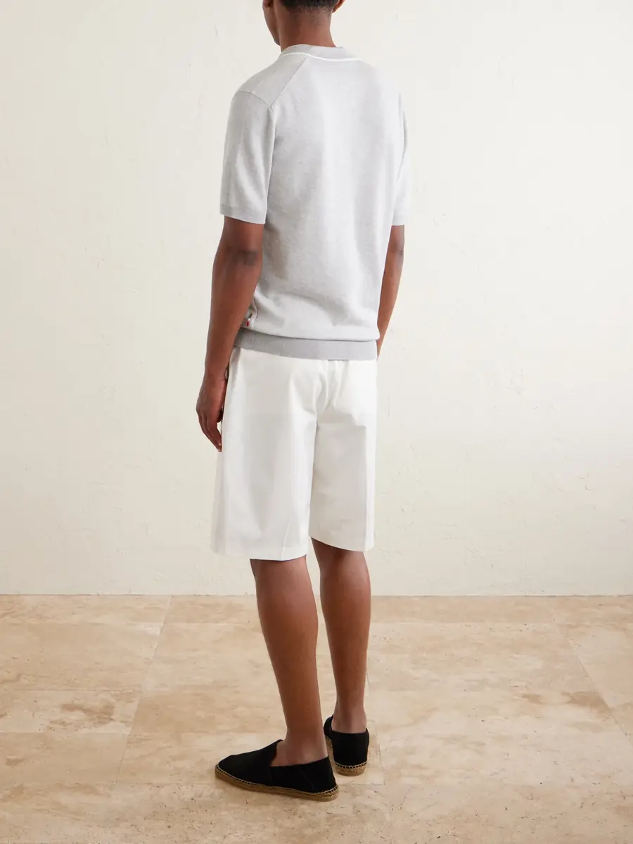 Orlebar Brown Horton Cotton and Wool-Blend Polo Shirt - Men | Thumbnail 4 Orlebar Brown Horton Cotton and Wool-Blend Polo Shirt - Men | Thumbnail 4