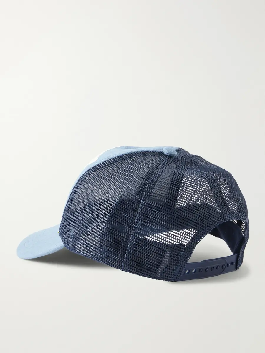 KAPITAL Denim Repair Service Fleece-Trimmed Printed Scuba Trucker Cap - Men | Thumbnail 4 KAPITAL Denim Repair Service Fleece-Trimmed Printed Scuba Trucker Cap - Men | Thumbnail 4