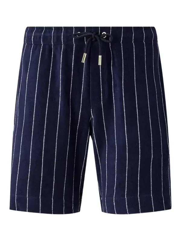 Trevone Striped Cotton-Terry Shorts - Men