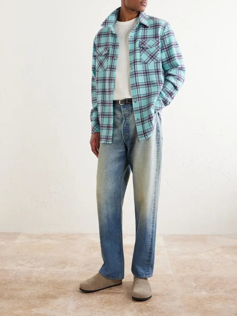 God’s True Cashmere Lagoon Checked Cashmere Shirt - Men | Thumbnail 2 God’s True Cashmere Lagoon Checked Cashmere Shirt - Men | Thumbnail 2