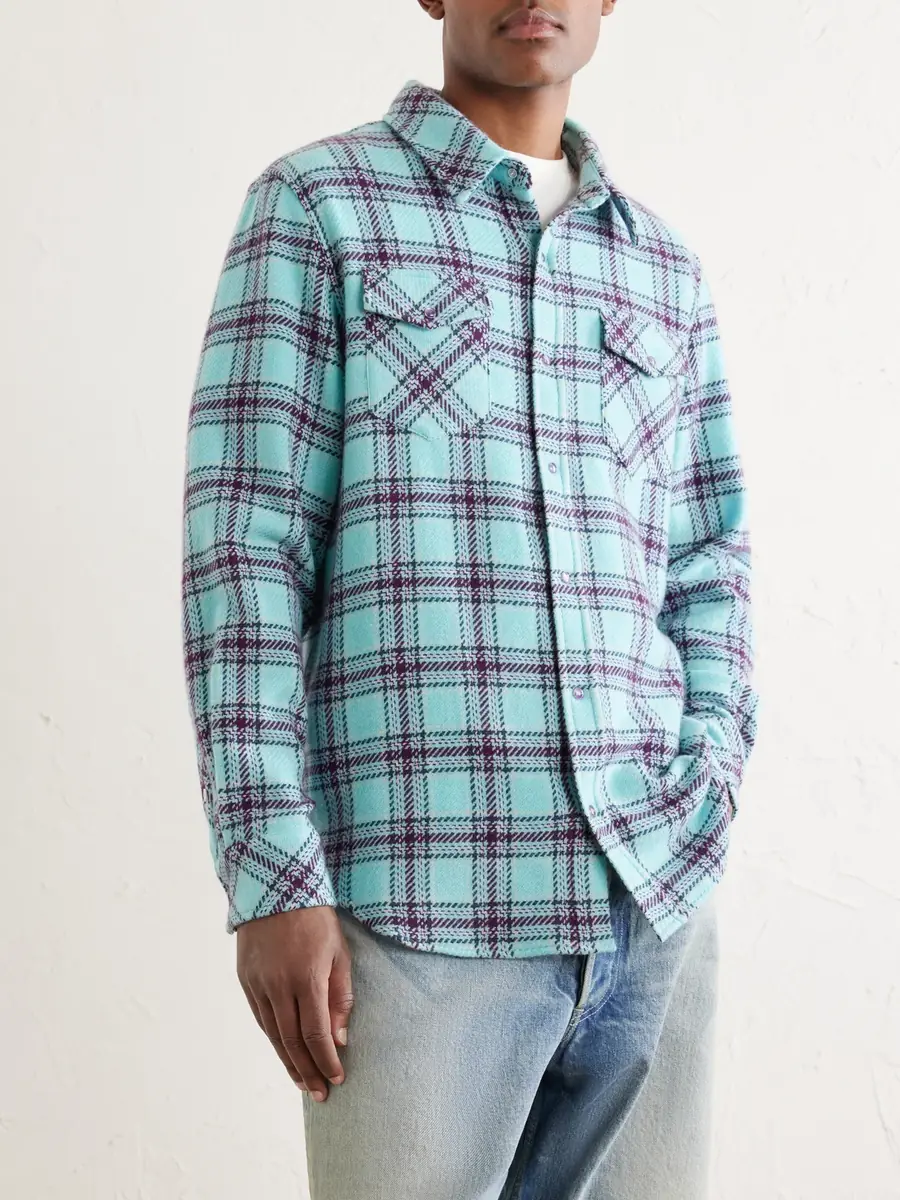 God’s True Cashmere Lagoon Checked Cashmere Shirt - Men | Thumbnail 3 God’s True Cashmere Lagoon Checked Cashmere Shirt - Men | Thumbnail 3