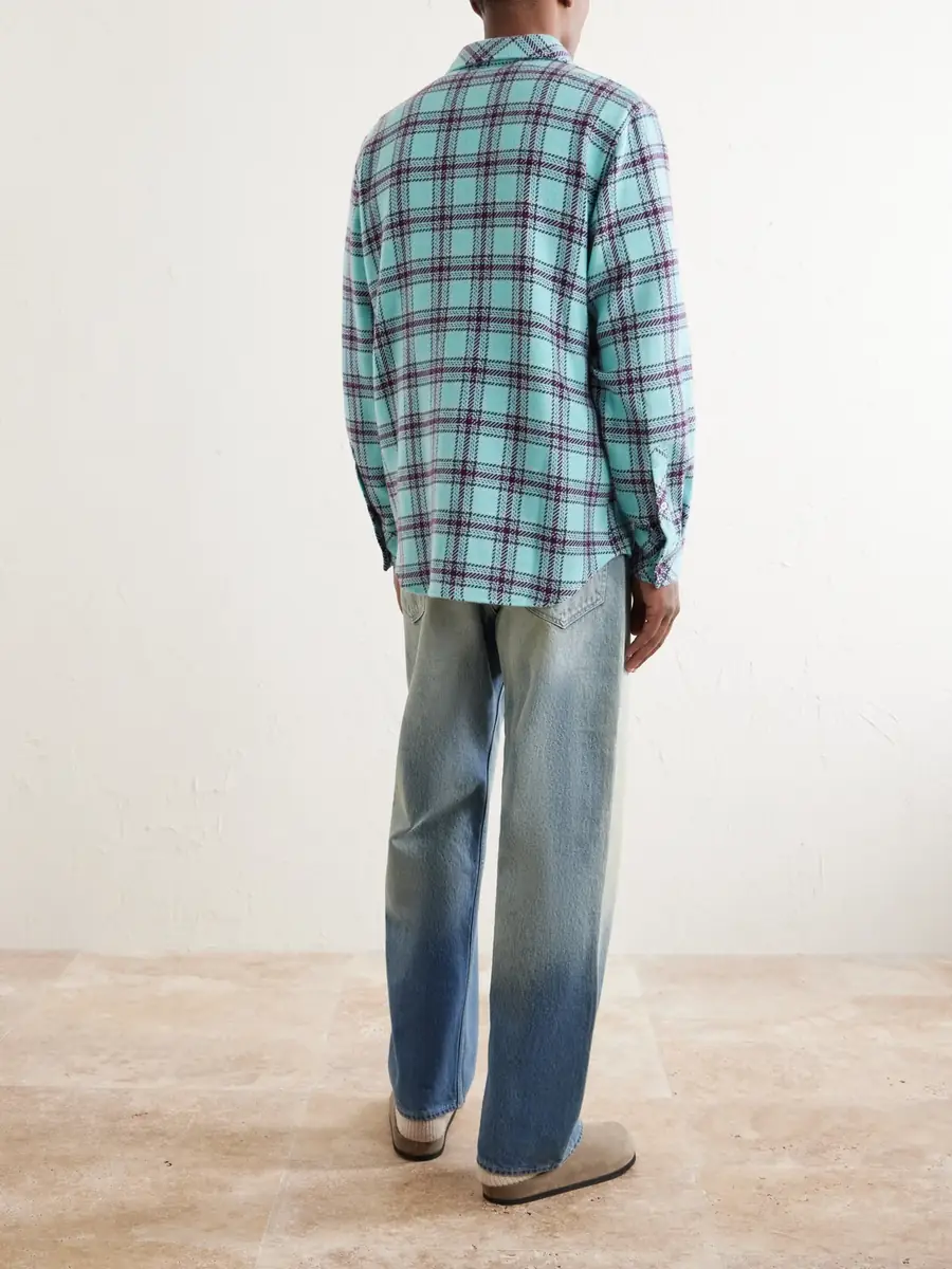 God’s True Cashmere Lagoon Checked Cashmere Shirt - Men | Thumbnail 4 God’s True Cashmere Lagoon Checked Cashmere Shirt - Men | Thumbnail 4