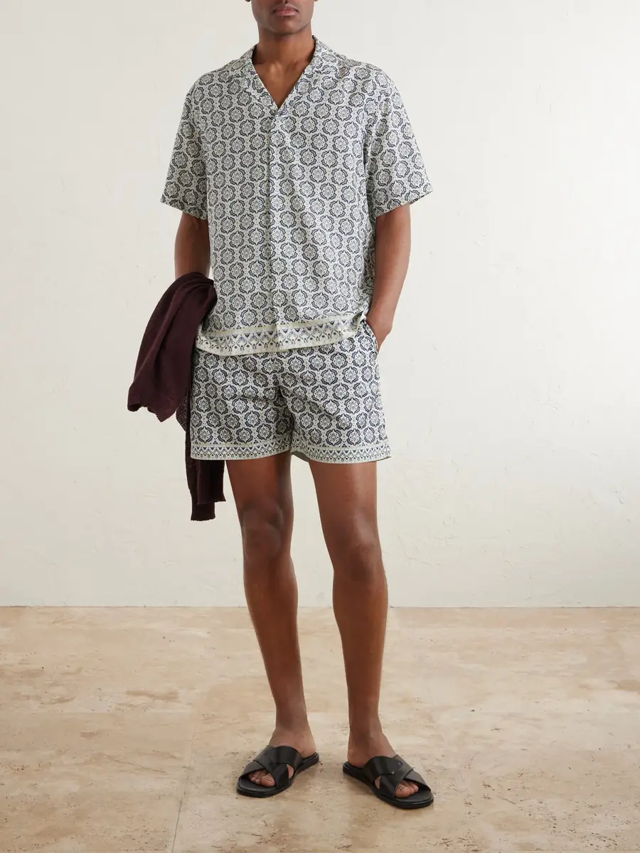 Orlebar Brown Maitan Passetto Camp-Collar Printed Lyocell Shirt - Men | Thumbnail 2 Orlebar Brown Maitan Passetto Camp-Collar Printed Lyocell Shirt - Men | Thumbnail 2