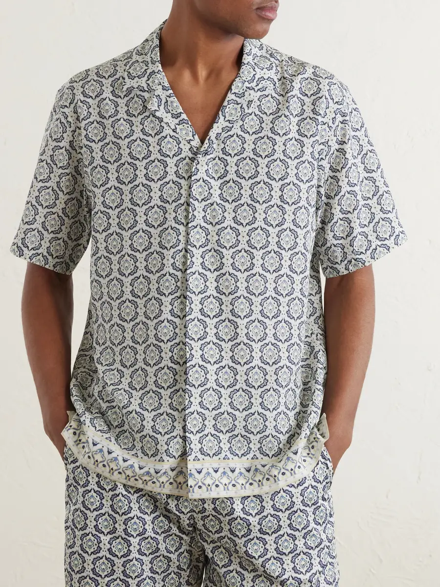 Orlebar Brown Maitan Passetto Camp-Collar Printed Lyocell Shirt - Men | Thumbnail 3 Orlebar Brown Maitan Passetto Camp-Collar Printed Lyocell Shirt - Men | Thumbnail 3