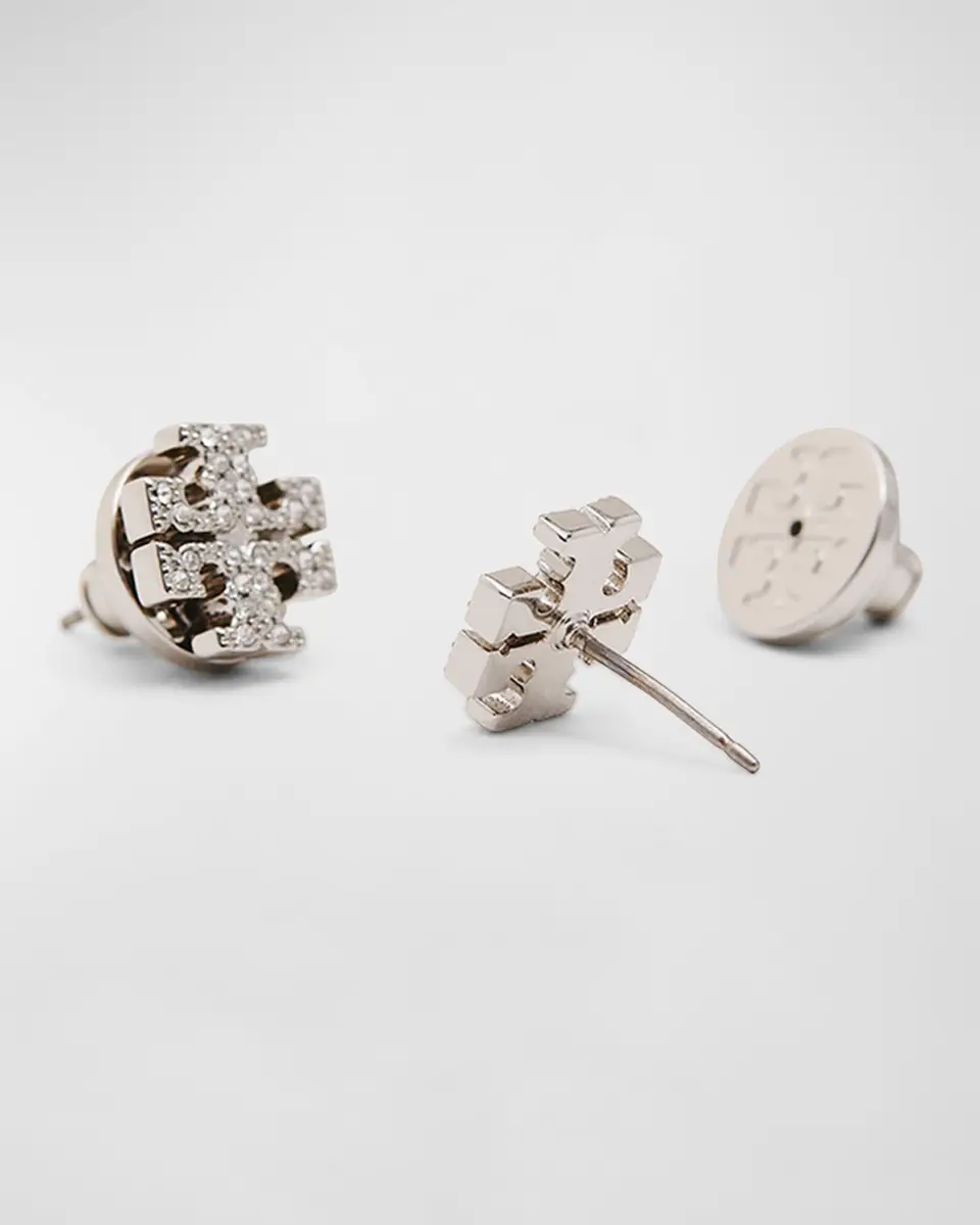 Tory Burch Icon Pavé Stud Earrings | Thumbnail 2 Tory Burch Icon Pavé Stud Earrings | Thumbnail 2