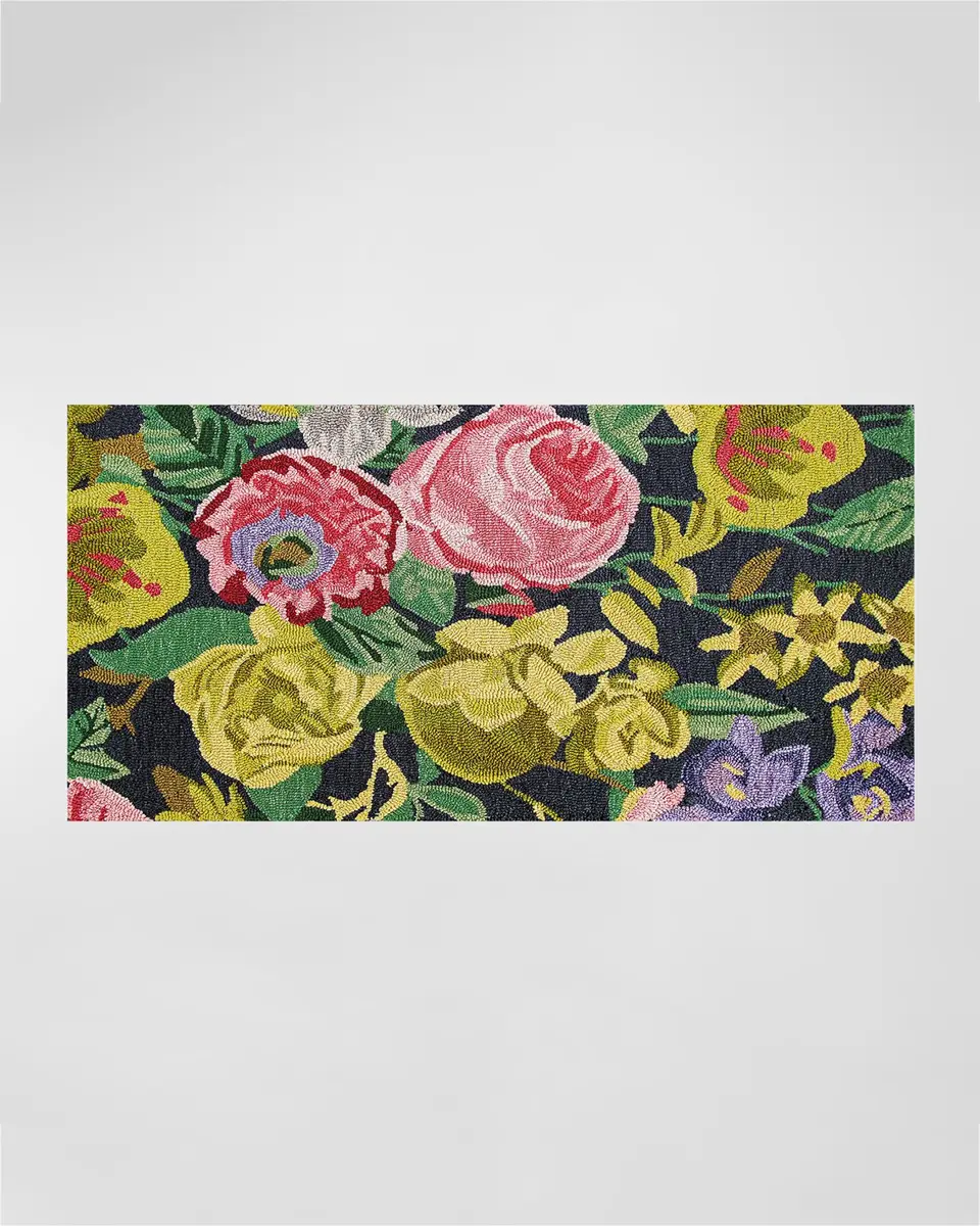 MacKenzie-Childs Midnight Floral Wool Rug | Thumbnail 2 MacKenzie-Childs Midnight Floral Wool Rug | Thumbnail 2