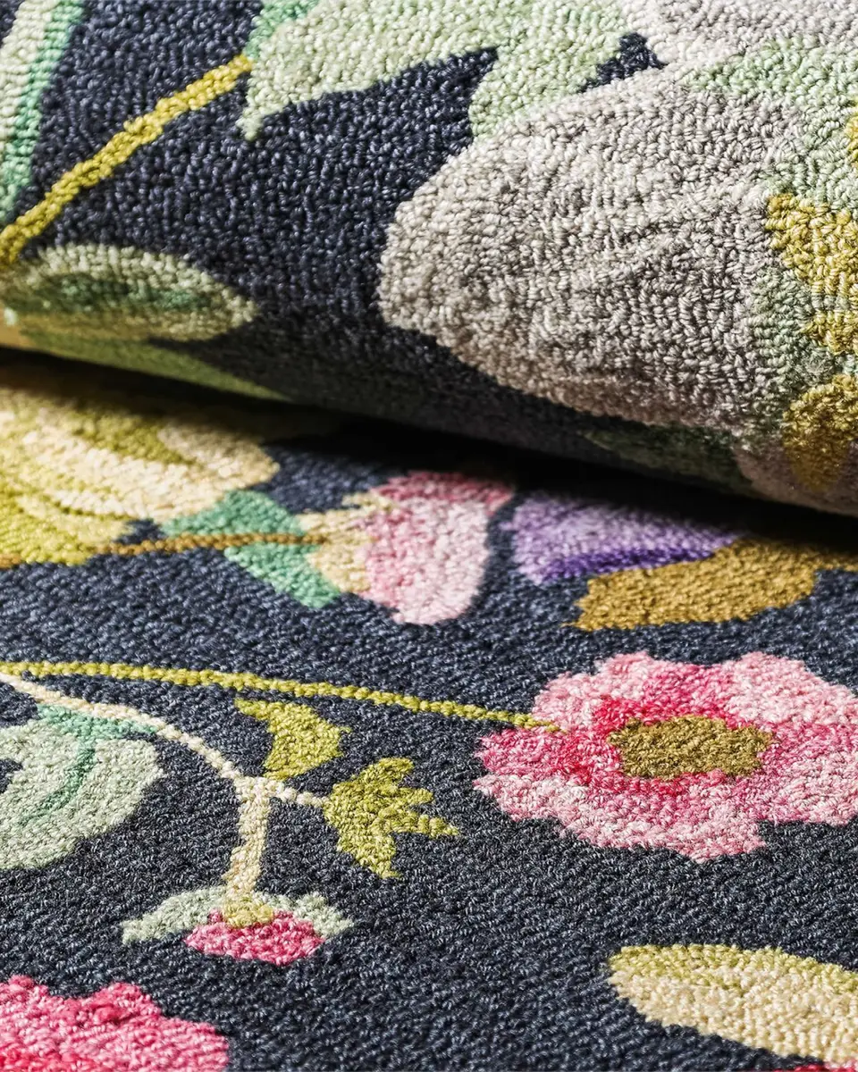 MacKenzie-Childs Midnight Floral Wool Rug | Thumbnail 3 MacKenzie-Childs Midnight Floral Wool Rug | Thumbnail 3