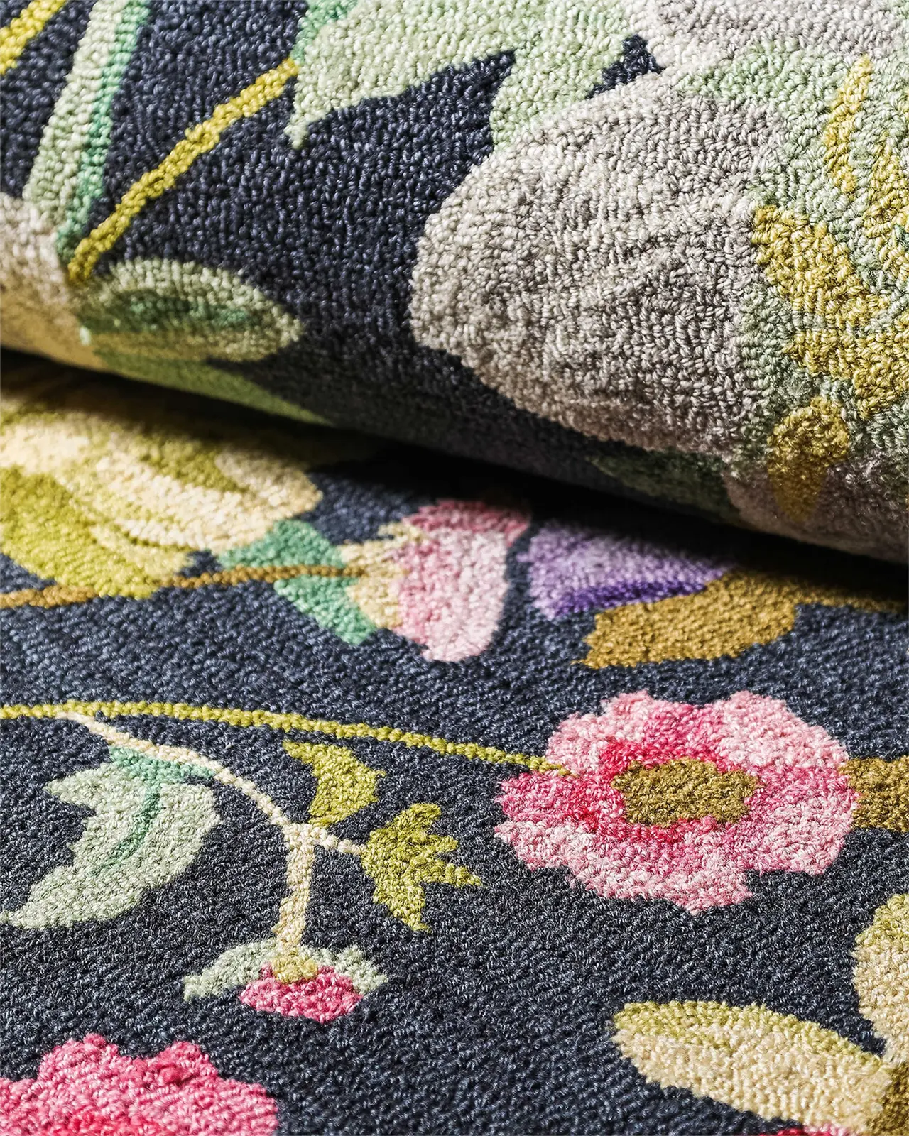 MacKenzie-Childs Midnight Floral Wool Rug