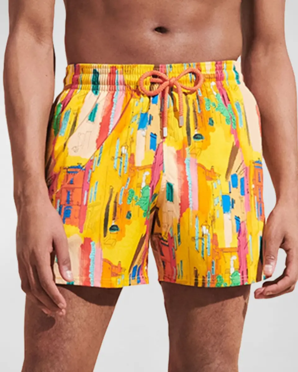 Vilebrequin Men's Sunny Streets Stretch Swim Trunks | Thumbnail 2