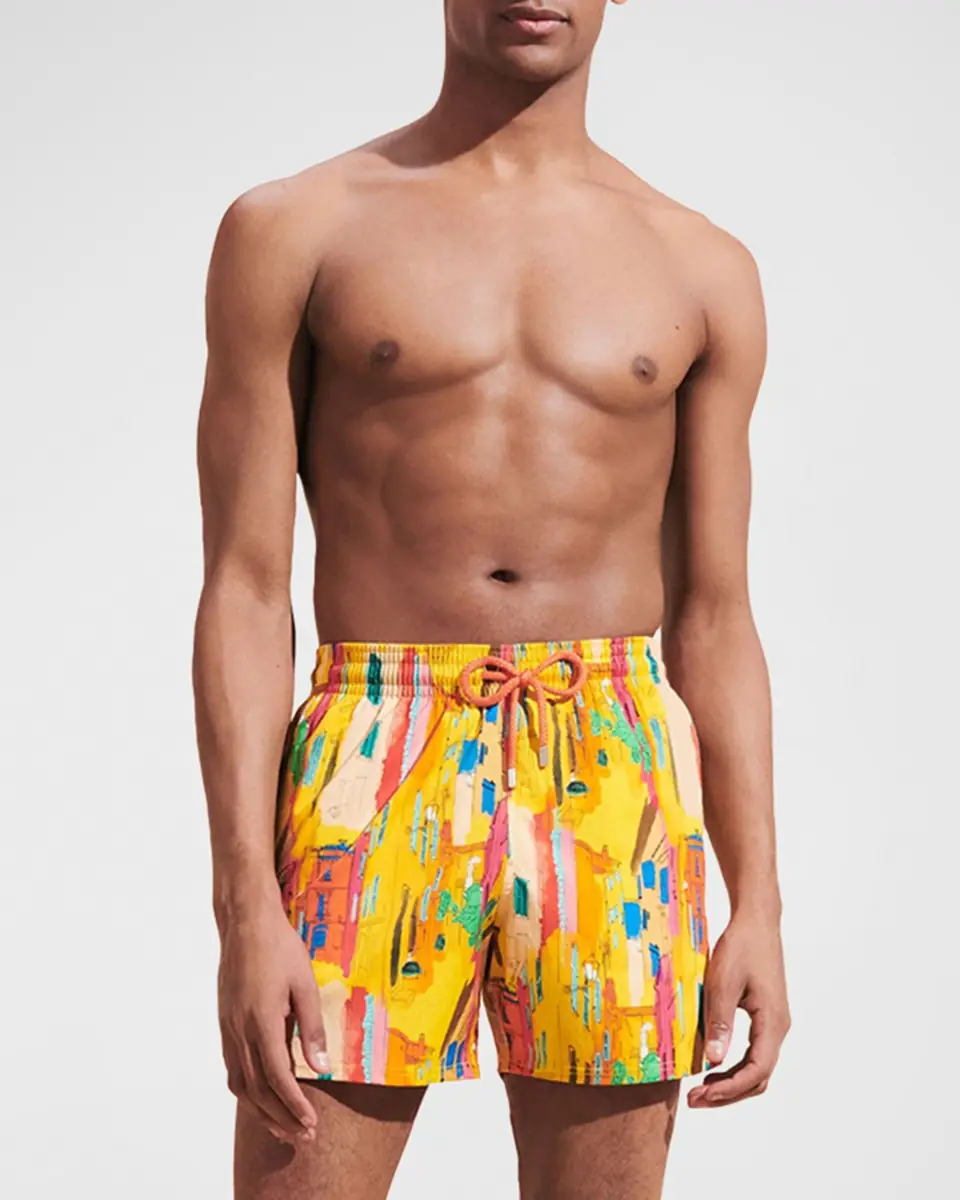 Vilebrequin Men's Sunny Streets Stretch Swim Trunks | Thumbnail 3