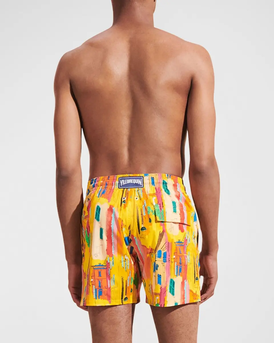 Vilebrequin Men's Sunny Streets Stretch Swim Trunks | Thumbnail 4