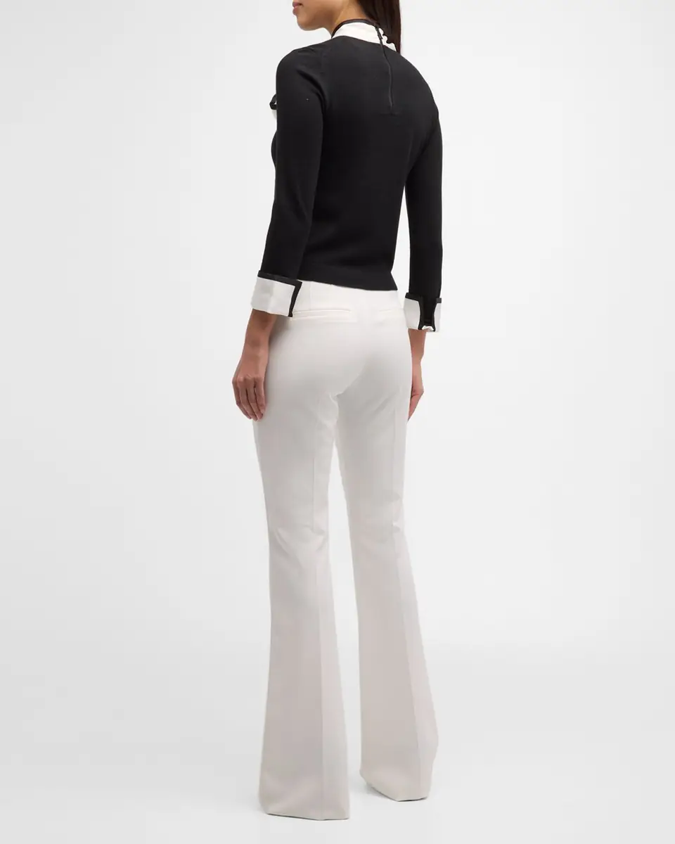 Alice + Olivia Justina Combo Tie-Neck Pullover | Thumbnail 4 Alice + Olivia Justina Combo Tie-Neck Pullover | Thumbnail 4