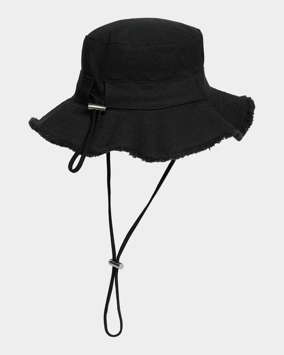Jacquemus Men's Le Bob Artichaut Bucket Hat with Chin Strap | Thumbnail 2