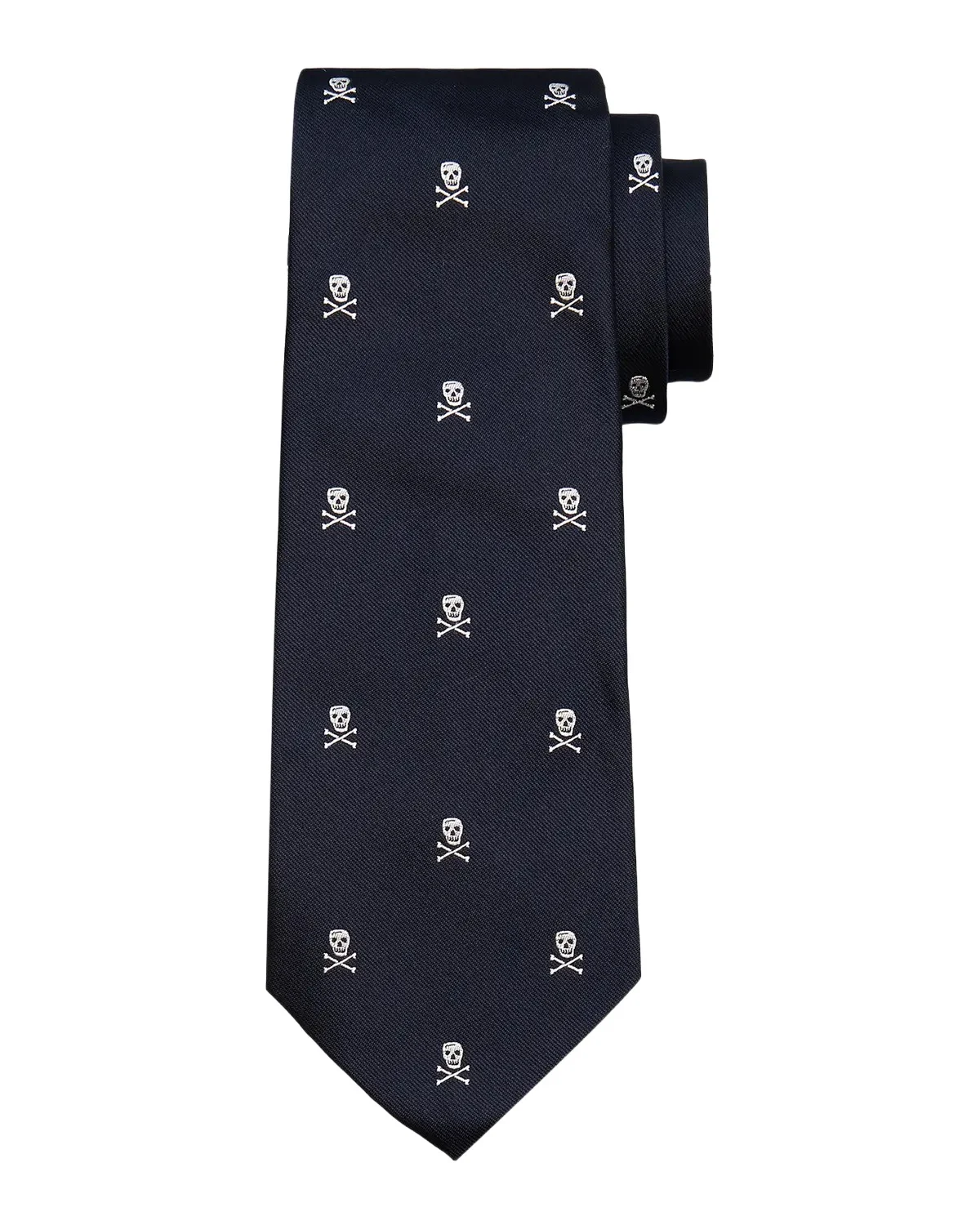 Ralph Lauren Purple Label Men's Skull-and-Bones Silk Repp Tie