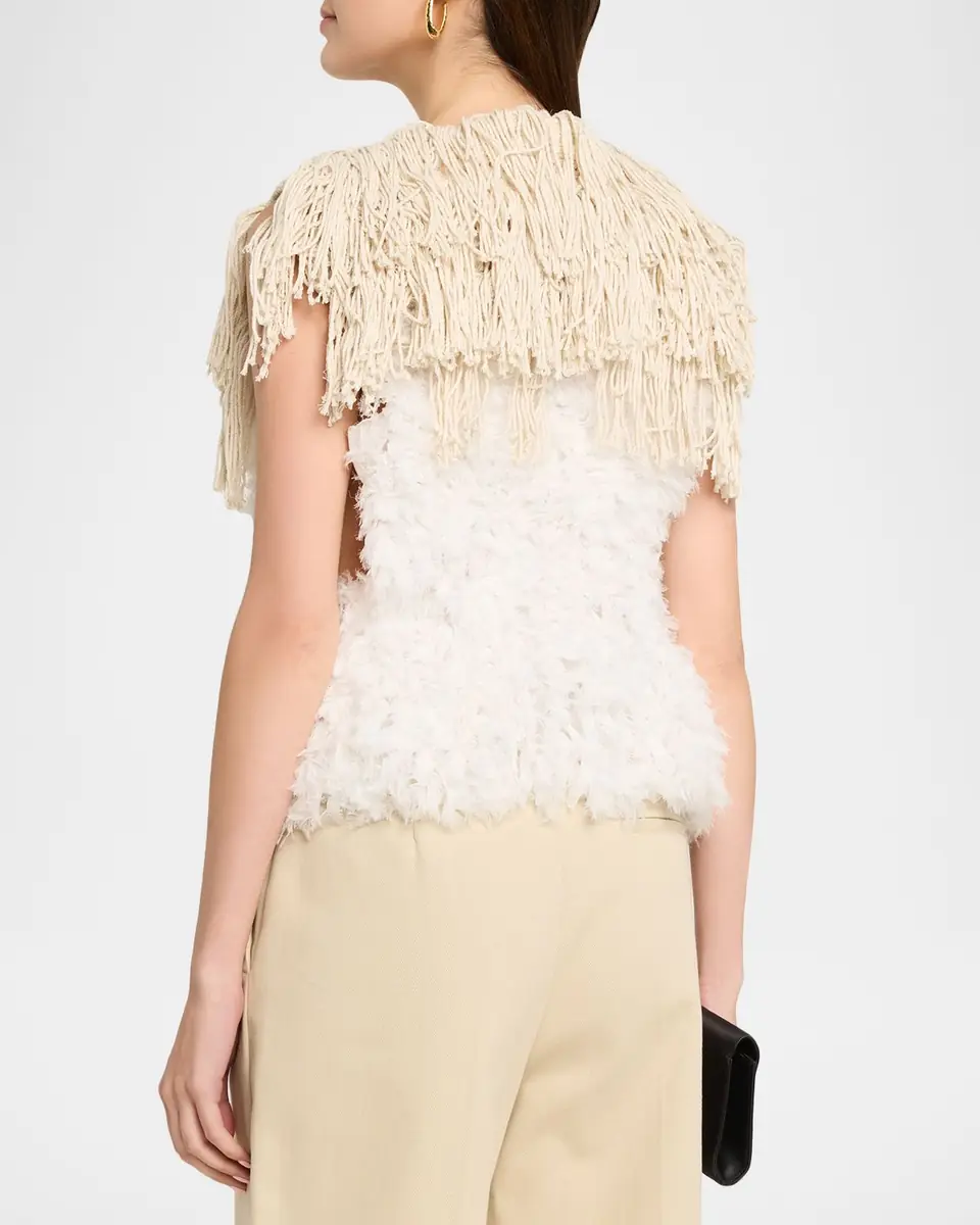 Diotima Bambola Fringe Tulle Sleeveless Top | Thumbnail 3 Diotima Bambola Fringe Tulle Sleeveless Top | Thumbnail 3