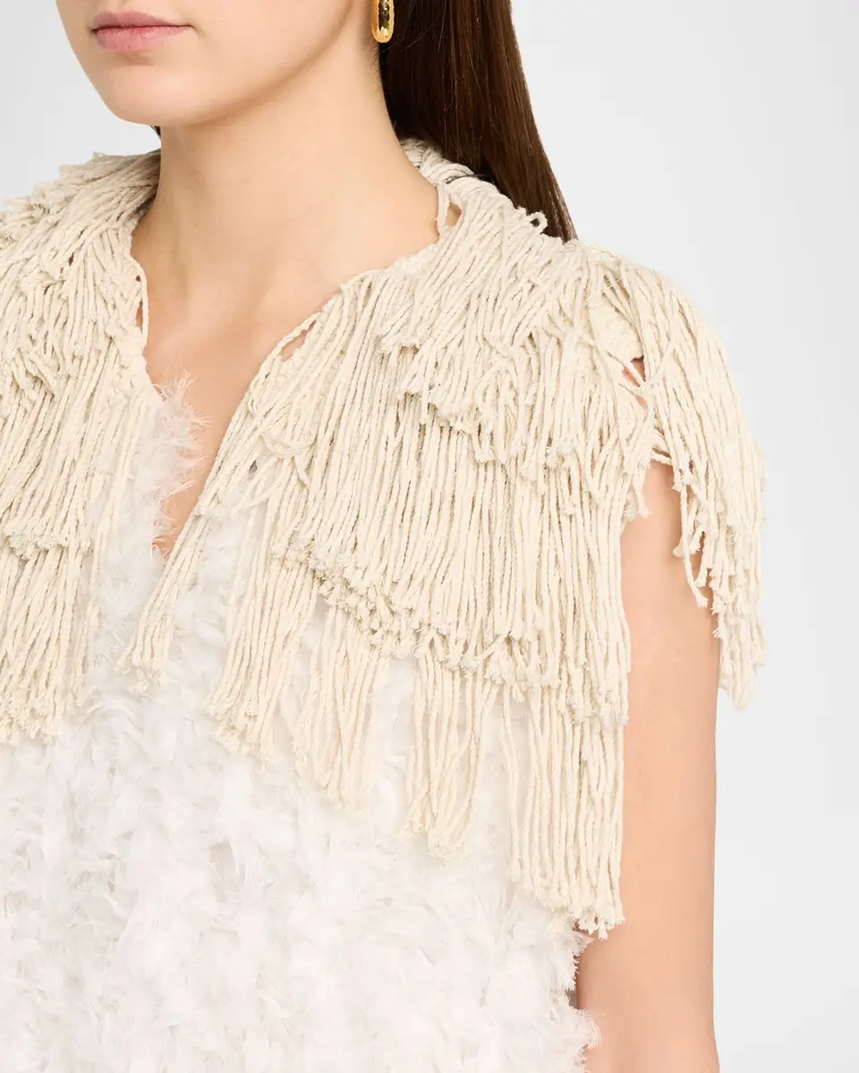 Diotima Bambola Fringe Tulle Sleeveless Top | Thumbnail 5 Diotima Bambola Fringe Tulle Sleeveless Top | Thumbnail 5